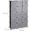 Scaffale a cubi per armadio con 11 scomparti e 2 barre in plastica nera 13_0001262_3 1