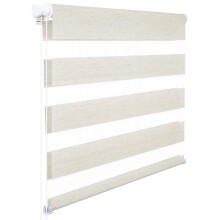 Store enrouleur double fixation rapide sans perçage store jour et nuit isolant thermique 45x150cm hêtre
