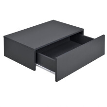 Mesa de cabeceira noite 2 prateleiras de parede para quarto com 2 gavetas 46cm