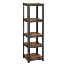 espositore a carico pesante a 5 livelli 150 x 37 x 37 cm capacità 400 kg (80 kg/livello) stile industriale ripiani regolabili po
