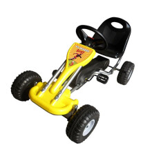 Kart voiture à pédale gokart enfant jeux jouets jaune 89 cm 0102004