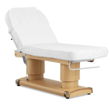 Mesa de masaje profesional 160 vatios acolchado de 8 cm 200 kg blanco 14_0009990