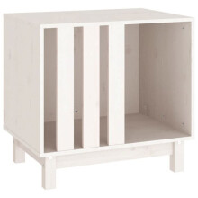 Nicho para cão 60 x 45 x 57 cm madeira de pinho maciço branco 02_0043450