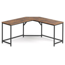 Escrivaninha de canto - HELLOSHOP26 - 149 x 149 x 75 cm - Marrom - Carga máx 50 kg - Montagem fácil
