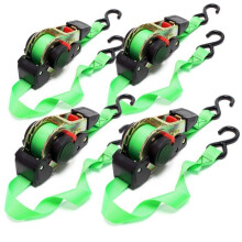 Juego de 4 correas de sujeción 3x25mm 320 daN de peso de tracción con tensor de trinquete 16_0001508