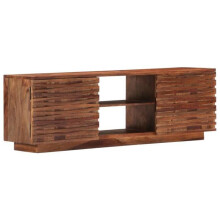 Mobile TV - Design - 120 cm - Legno di Sesham - 2 Armadi - Finitura Lucida