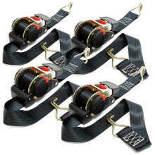 Juego de 4 correas de amarre 1,8x50mm 750 daN de peso de tracción con tensores de trinquete 16_0001510