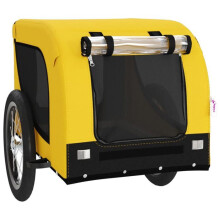 Remorque chariot transport de vélo pour animaux de compagnie jaune 02_0044310