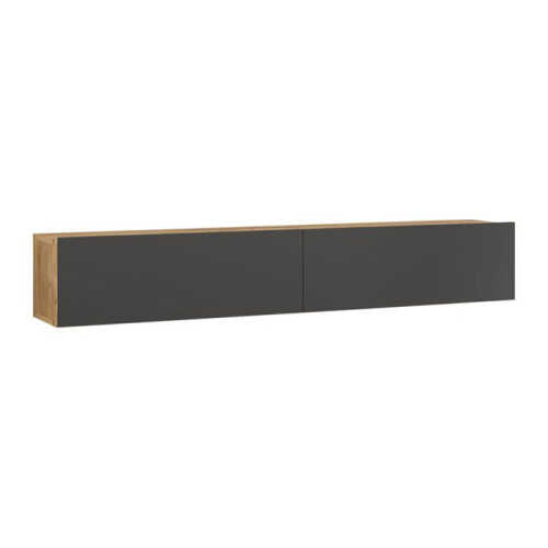 TV-Möbel mit 2 Türen 29,5 x 180 x 31,5 cm rustikale Eiche / Anthrazit-Effekt