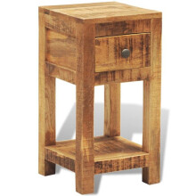 Mesa de noite cabeceira cómoda armário móvel quarto com 1 gaveta madeira maciça de mangueira 1402042