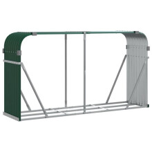 Porta-legna 234 x 45 x 100 cm acciaio zincato verde 02_0043768