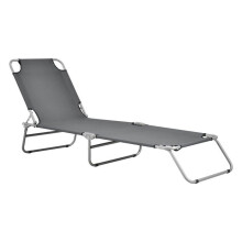 Transat de baño de sol reclinable acero poliéster plateado mate gris oscuro 03_0006415