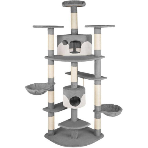 Katzenbaum 201 cm grau/weiß 3708079