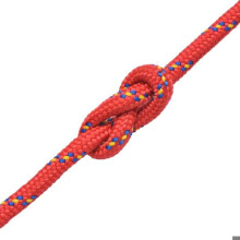 Cuerda de barco de polipropileno rojo de 14 mm, cuerda de elevación, cuerda en carrete 02_0003346