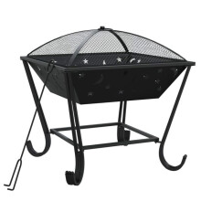 Entreehaard met haak 50 cm XXL zwart staal 02_0005962