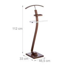 Valet de chambre 112 cm bois marron foncé 13_0002919
