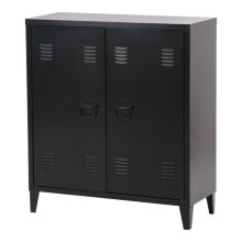 Armadio per ufficio, mobile di stoccaggio per ufficio, laboratorio, camera, armadietto in acciaio metallico a 2 porte 90 x 80 x