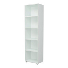 Bibliothèque design pour salon étagère style original à 5 niveaux 178 x 49 x 30 cm blanc 03_0006520