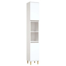 Badschrank 30 x 30 x 190 cm aus Weißem Ingenieurholz 02_0006547