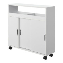 Móvel de banheiro com portas deslizantes branco 03_0007667