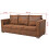 Conjunto de sofás 2 peças em couro camurça artificial 02_0019684 4