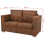 Conjunto de sofás 2 peças em couro camurça artificial 02_0019684 3