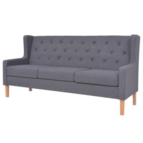 Conjunto de sofás 3 peças tecido cinza 02_0019672