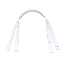 2 stuks 60 cm PU-leer handtasgrepen met noppen, wit, voor dames DIY