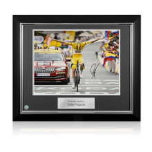 Tadej Pogacar Signed Cycling Photo: Tour de France Winner. Deluxe Frame
