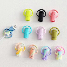 2 in 1 Data Cable Protector Cover, Silicone Data Cable Winder Organizer, Universal Mini Phone Data Cable Anti-Break Cord Saver