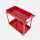 AREBOS AREBOS 2x Tool Trolley 2 Level Mobile Workshop Trolley Cart Storage Shelf on Wheels - Red 11