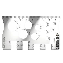 Bolt Thread Gauge Measuring Ruler For Bolt Threads, Thread Pitch Gauge, Bolt Size Chart, Industrial And Mechanical Use
