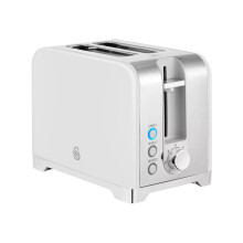 Swan Solace 2-Slice Stainless Steel Toaster White 7 Browning Defrost Reheat 930W