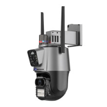 4K PTZ 360 Camera Dual Lens Auto Tracking Wireless Indoor Outdoor CCTV Surveillance Cameras With 8MP Camera And 128GB