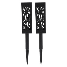 2 Pcs LED Boden Eingesetzt Lampen Hohl-out Solar Lampen Garten Dekorative Lichter