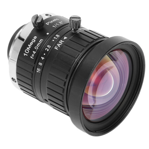 C-Mount-Objektiv, 4 mm Brennweite, 10 MP, geringe 1