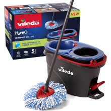 Vileda H2prO Pedal Rotary System, Separation of Clean and Dirty Water, Effortless Spinning, Microfibre Cleaning, No Touch with Hands, Ergonomic Design