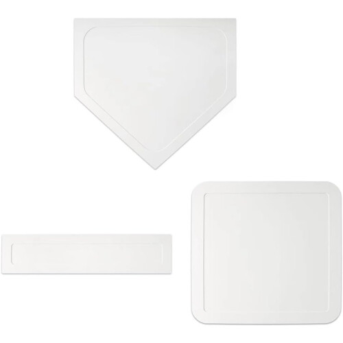 Rubber Baseball Softball Base Training Pad Portable Home Plate For Practice Durable Rubber Size Standard 2