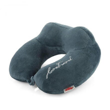 (Gray Blue) U-Shaped Travel Pillow for Neck Support - Soft Memory Foam, Portable Design, Ideal for Airplane and Car Journeys