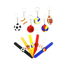 12 stück silikon armbänder sport ball handring schlüsselanhänger