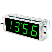 Light Control 1 Inch LED Digital Tube Clock Kit With 51 Microcontroller DIY Parts And Shell 1 Set