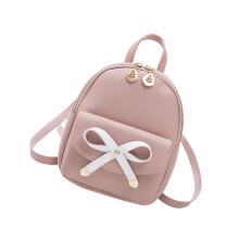 bowknot rucksack aus pu-leder, großkapazität, leicht, rosa