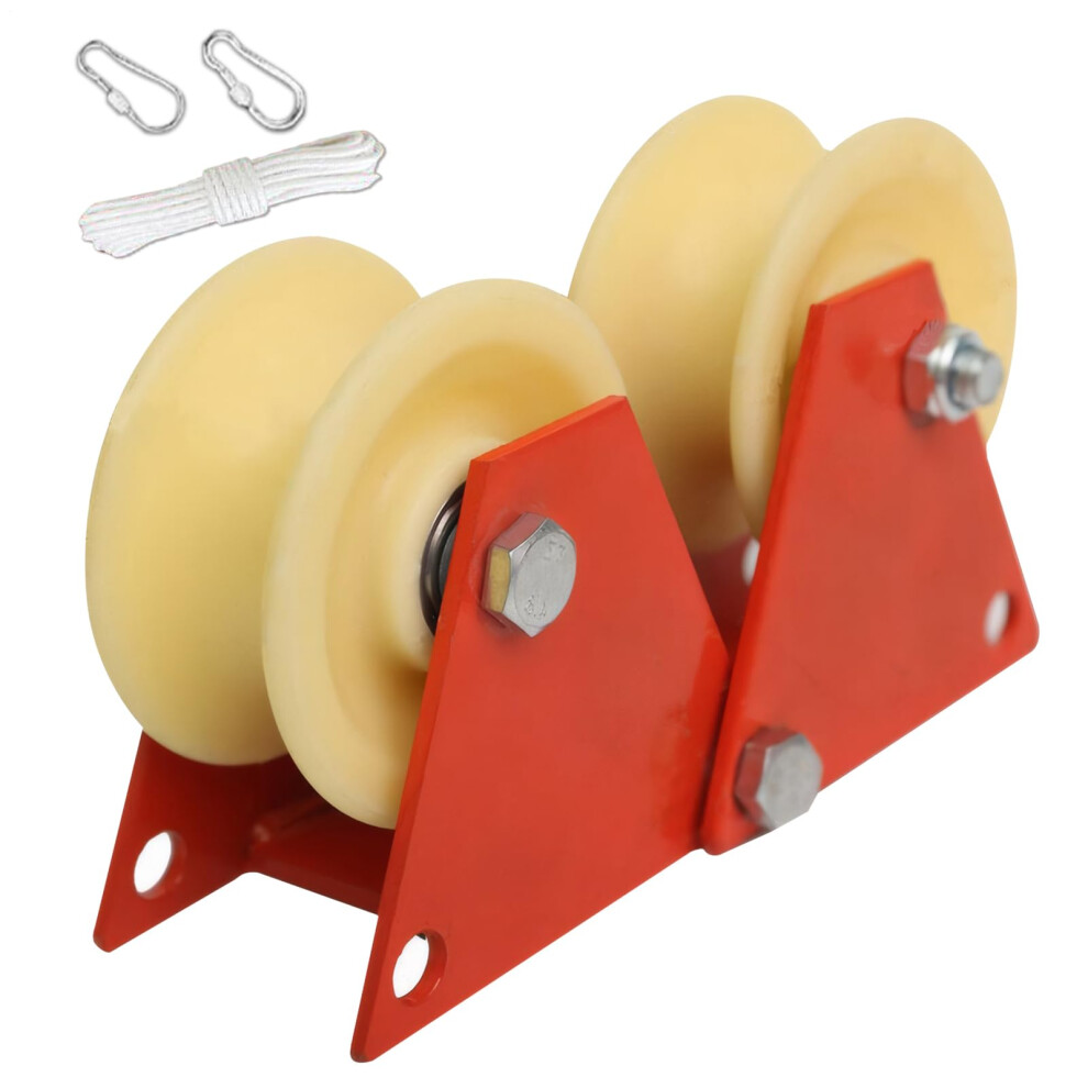 Rope Retract Pulley Foldable Wall Corner Manual Rope Pully Wheel Orange M Heavy Duty Retractable Cord Safety Gear For Home Improvement 9393856767137