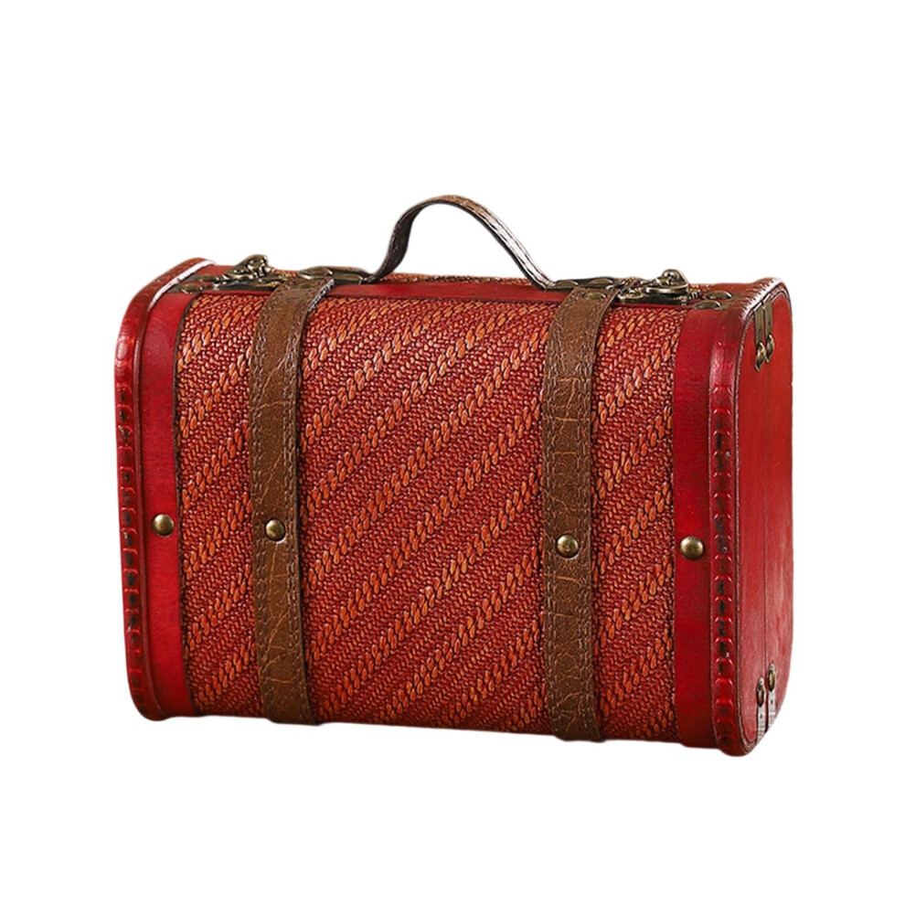 Leather Travel Hangheld Trunk European Designs Storage Box Retro Red For Clothes And Accessories Home Decoration-image-OPC-PKHYRMQ-NEW