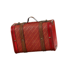 Leather Travel Hangheld Trunk European Design Storage Box Clothes And Accessories Organizer Retro Red Home Decoration