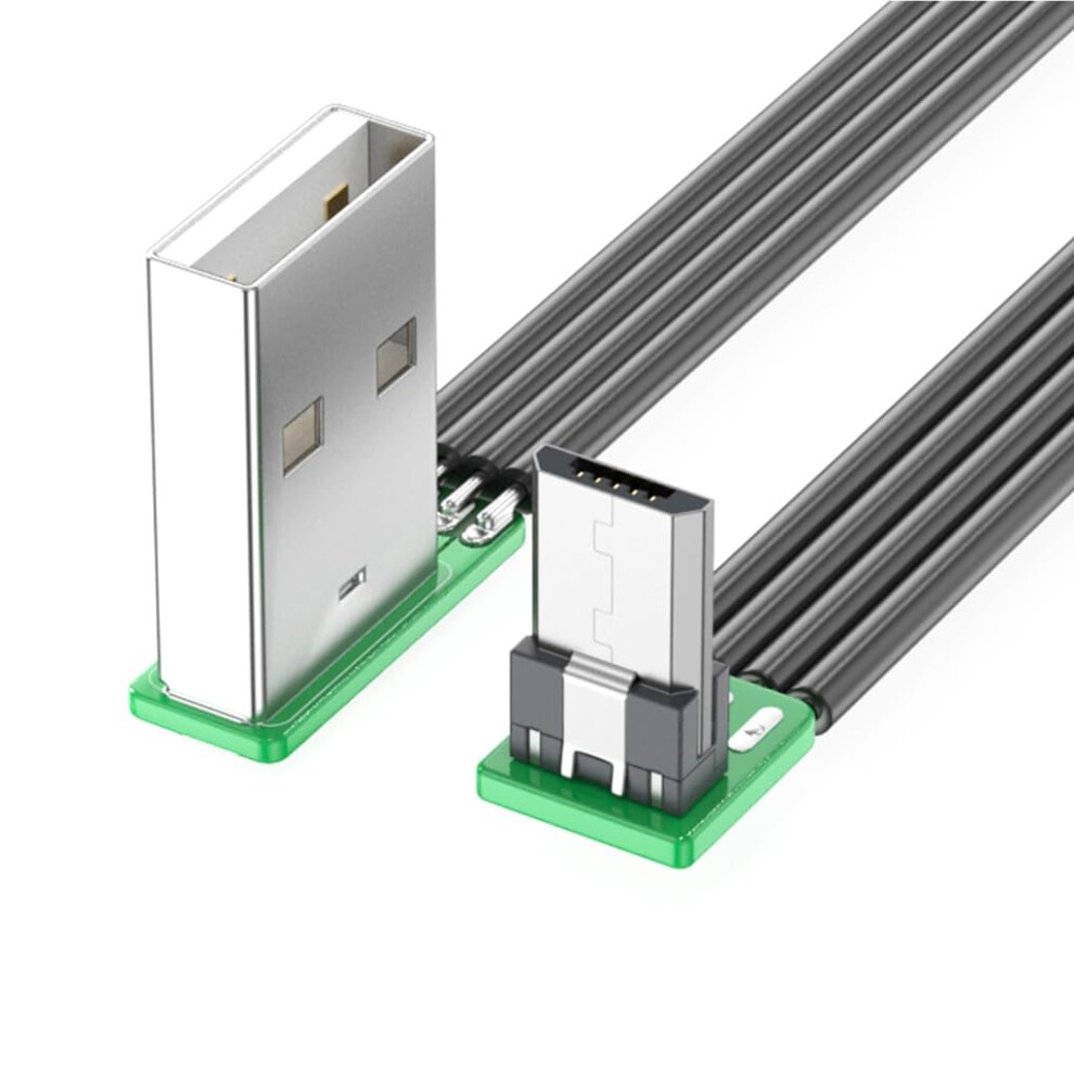 90 Degree Right Angled Usb To Usb 5Pin Up Bend Data Cable 2M Length For Tablets And Phones Charging And Syncing 9354506760441