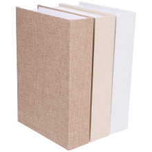 3Stk Dekorative Fake Book Box Aus Leinen, Vielseitige Aufbewahrung