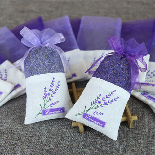 20Pièces Sachets Violet Tissu Confortable Motif 1