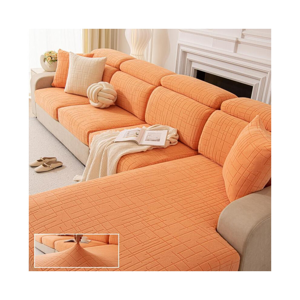 (Dark Gray, 3 Seater-(135-165cm)-1coun) Solid Color Sofa Cover, 1 Count Soft Comfortable Sofa Slipcover, Sofa Protector for Home Living Room, Sofa Pro-image-OPC-PKHYVBB-NEW