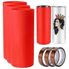3 Pcs Silicone Wrap For Sublimation Skinny Tumblers 20oz Reusable Silicone Wrap Mug Clamp For Full